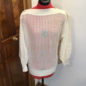 Women's loose knit Cream Sweater by Marilyn Forbes Vermont, no size see descrip